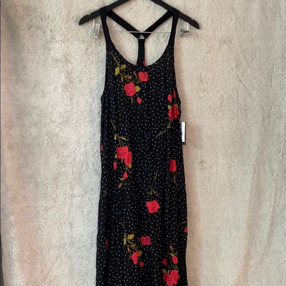Polka dot rose black Volcom dress